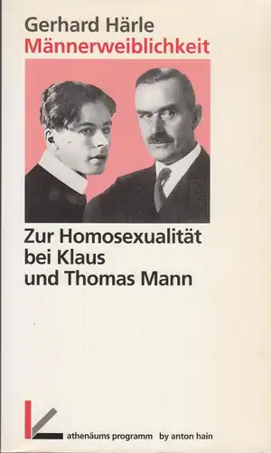 Buch: Männerweiblichkeit, Härle, Gerhard, 1993, Anton Hain Verlag