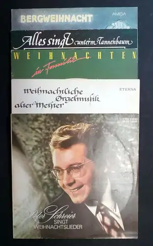 5 verschiedene Schallplatten Weihnachten 12" LP, Vinyl, gebraucht, gut