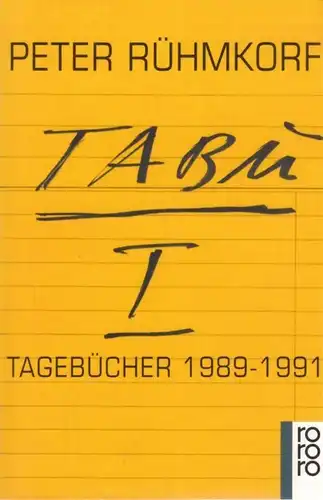 Buch: Tabu I, Rühmkorf, Peter. Rororo, 1997, Rowohlt Taschenbuch Verlag