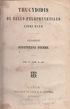 Buch: De Bello Peleponnesiaco Libri Octo, Thucydidis. 2 in 1 Bände, 1867