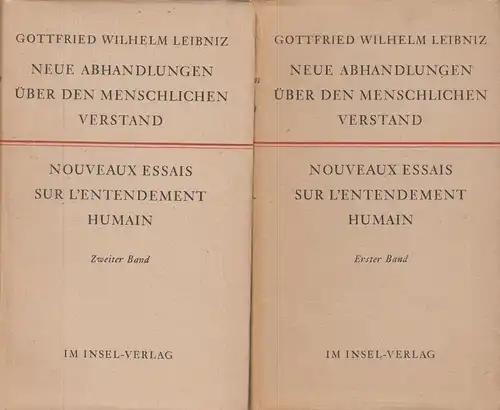 Buch: Neue Abhandlungen über den menschlichen Verstand. Leibnitz, 2 Bände, Insel