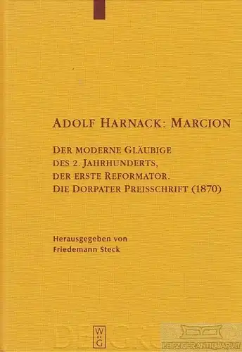 Buch: Marcion, Harnack, Adolf. 2003, Walter de Gruyter Verlag, gebraucht, gut