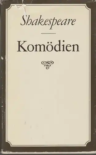 Buch: Komödien, Shakespeare, William. 1988, Verlag Neues Leben, gebraucht, gut