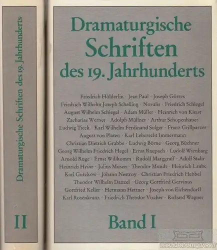 Buch: Dramaturgische Schriften des 19. Jahrhunderts, Hammer, Klaus. 2 Bände
