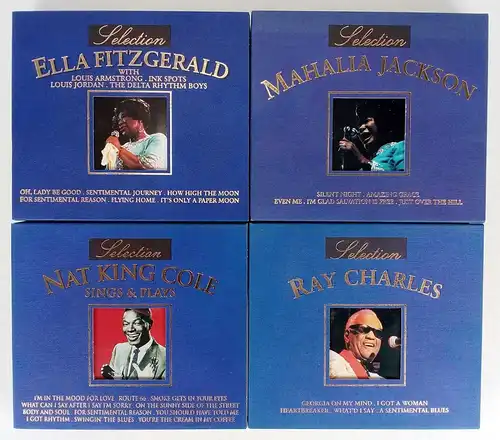 4 Doppel-CDs Jazz: Nat King Cole, Ella Fitzgerald, Ray Charles, Mahalia Jackson