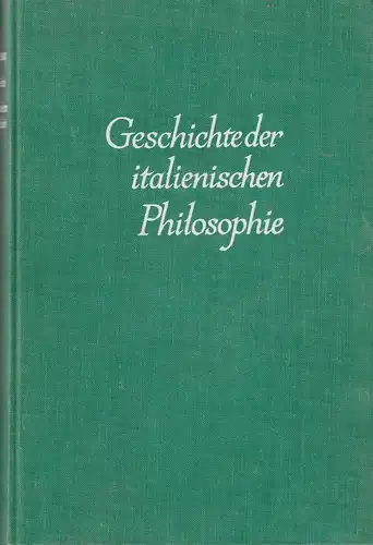 Buch: Geschichte der italienischen Philosophie, Höllhuber, Ivo, 1969, sehr gut