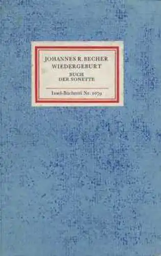 Insel-Bücherei 1079, Wiedergeburt, Becher, Johannes R. 1987, Insel-Verlag