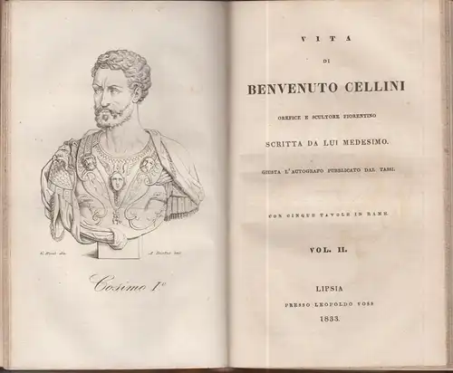 Buch: Vita di Benvenuto Cellini, Cellini, B., 1833, Leopold Voss, gebraucht, gut