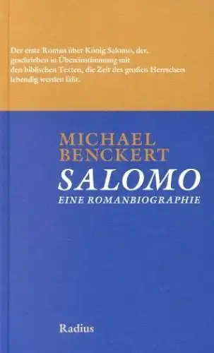 Buch: Salomo, Benckert, Michael, 2001, Radius, Eine Romanbiographie, sehr gut