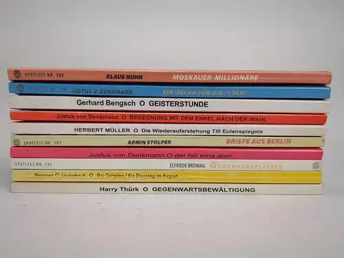 43 Bücher Spotless, DDR, Ostdeutschland,  Stasi, Klaus Huhn u.a., 43 Bände