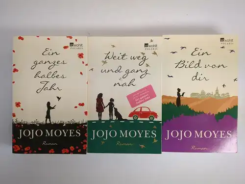 3 Bücher Jojo Moyes, Rowohlt Polaris, 3 Bände, Jahr, Weit weg, Ein Bild von dir