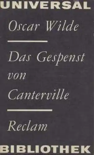 Buch: Das Gespenst von Canterville, Wilde, Oscar. Reclams Universal-Bibliothek