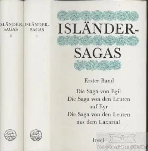 Buch: Isländer-Sagas, Heller, Rolf. 2 Bände, 1982, Insel Verlag, gebraucht, gut