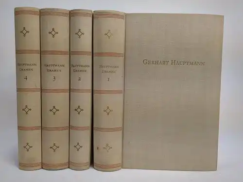 Buch: Ausgewählte Dramen in vier Bänden, Gerhart Hauptmann, 4 Bde., 1952, Aufbau