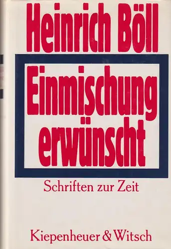 Buch: Einmischung erwünscht, Böll, Heinrich, 1977, Kiepenheuer und Witsch