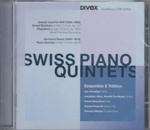 CD: Ensemble Il Trittico, Swiss Piano Quintets. 2008, wie neu