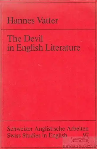 Buch: The Devil in English Literature, Vatter, Hannes. 1978, Francke Verlag