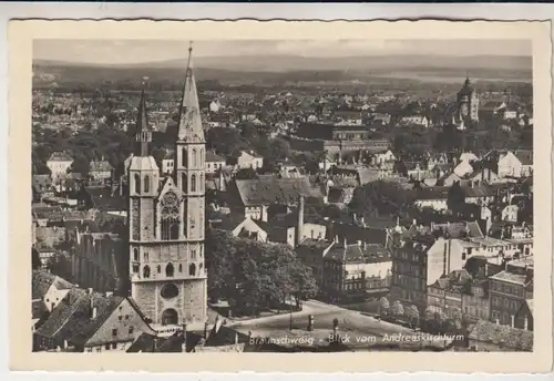 AK Braunschweig, Blick vom Andreaskirchturm, ca. 1950, Schöning & Co. gelaufen