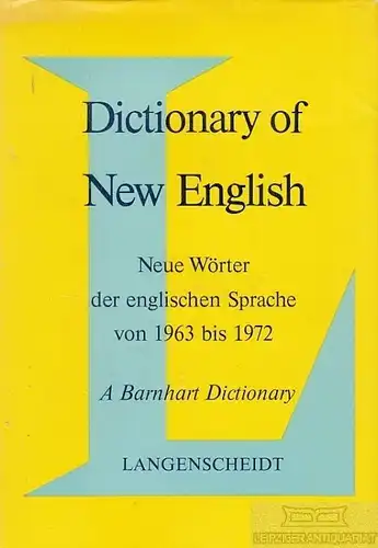 Buch: Dictionary of New English, Barnhart, Clarence L- u.a. 1973, gebraucht, gut