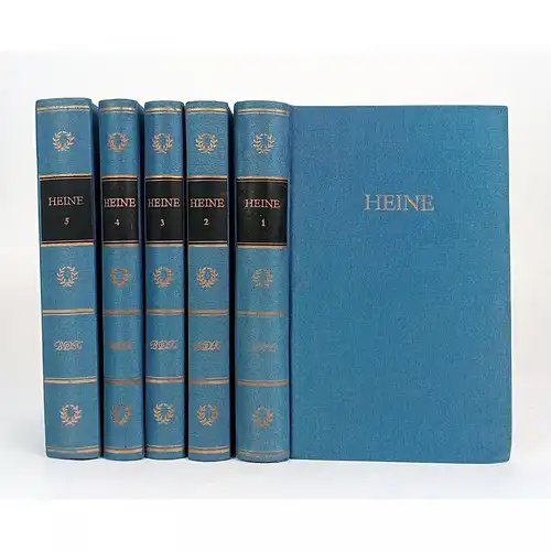 Buch: Werke in fünf Bänden, Heine, Heinrich. 5 Bände, 1962, Volksverlag, BDK