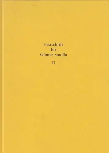 Buch: Festschrift für Günter Smolla, Herrmann, Fritz-Rudolf, 1999