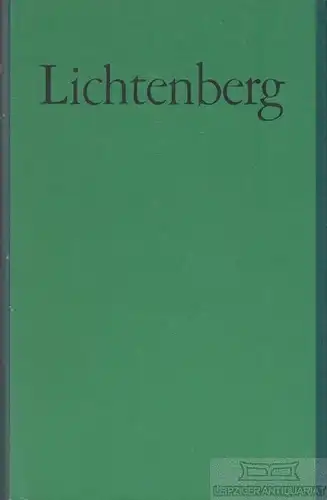 Buch: Werke in einem Band, Lichtenberg, Georg Christoph, Buchclub Ex Libris