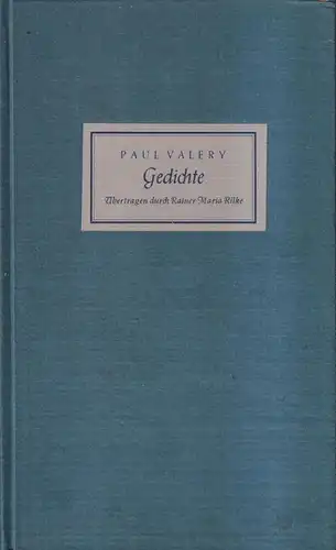 Buch: Gedichte, Valery, Paul. 1949, Insel-Verlag, mit Exlibris von Hans Schulze