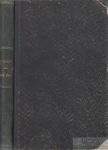 Buch: Gedichte, Lutze, Arthur. 1859, Druck und Verlag von H. Neubürger