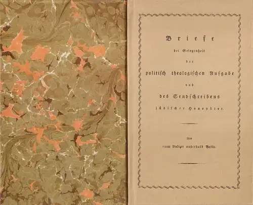 Buch: Briefe bei Gelegenheit der politisch theologischen... Schleiermacher. 1984