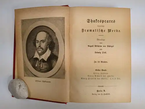 Buch: Shakespeares Sämtliche dramatische Werke, 1 in 4 Bänden, F. Hachfeld Vlg.