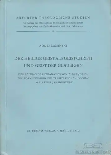 Buch: Der heilige Geist als Geist Christi und Geist der Gläubigen, Laminski