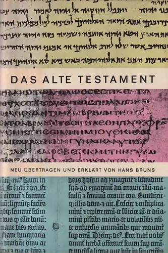Biblia: Das Alte Testament, Hans Bruns, 1963, Brunnen Verlag, gebraucht, gut
