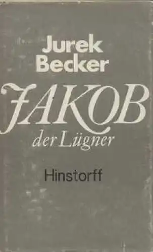 Buch: Jakob der Lügner, Becker, Jurek. 1976, Hinstorff Verlag