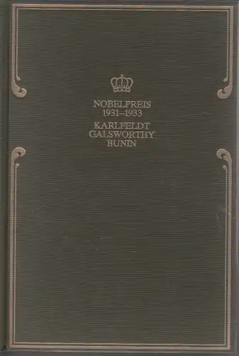 Buch: Nobelpreis für Literatur 1931 / 1932 / 1933. 3 in 1 Bände, 1994