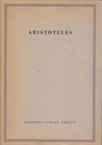 Buch: Nikomachische Ethik, Aristoteles.  Werke Band 6, 1983