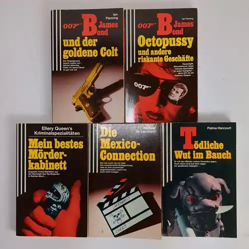 5 Bücher Scherz-Krimis: Tödliche Wut, James Bond, Octopussy, Mexiko-Connection..