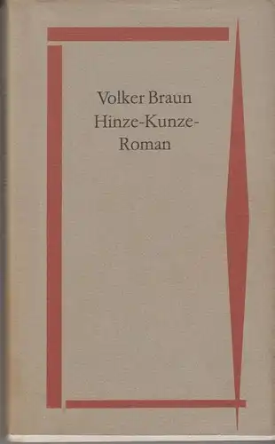 Buch: Hinze-Kunze-Roman, Braun, Volker. 1985, Mitteldeutscher Verlag