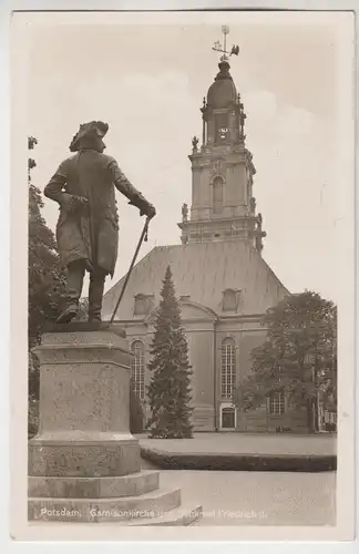 AK Potsdam, Garnisonkirche und Denkmal Friedrich II, ungelaufen, gebraucht gut