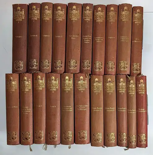 Buch: Sämtliche Werke, Goethe, Johann Wolfgang von, 21 Bände, Cotta'sche