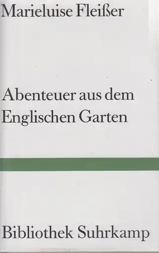 Buch: Abenteuer aus dem Englischen Garten, Fleißer, Marieluise. 1995