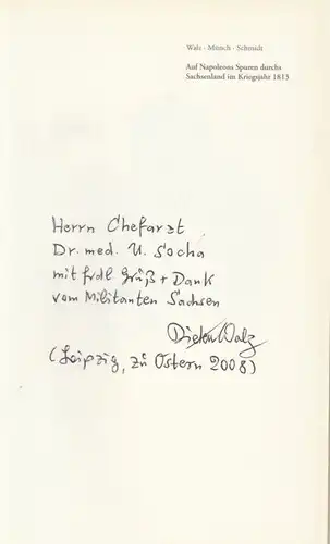 Buch: Auf Napoleons Spuren durchs Sachsenland, Walz, Dieter, 2008