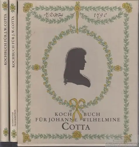 Buch: Kochbuch für Johanne Wilhelmine Cotta d: 2. Mey 1792, Cotta. 2 Bände, 1984