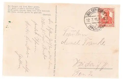 AK Altenburger Bauerntrachten. Der erste Walzer, Postkarte. Nr. 735, 1918