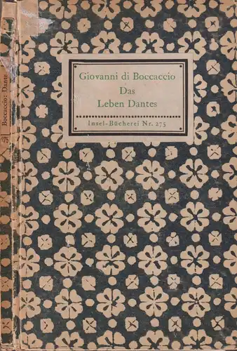 Insel-Bücherei 275, Das Leben Dantes, Giovanni de Boccaccio, Insel-Verlag