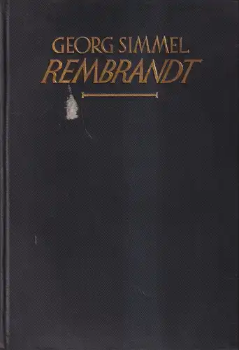 Buch: Rembrandt, Simmel, Georg. 1925, Kurt Wolff Verlag, gebraucht, gut