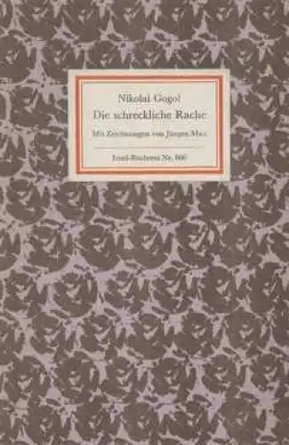 Insel-Bücherei 866, Die schreckliche Rache, Gogol, Nikolai. 1967, Insel-Verlag