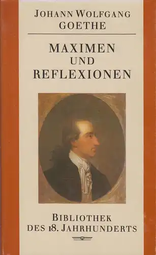 Buch: Maximen und Reflexionen, Goethe, Johann Wolfgang von, 1988, Insel Verlag