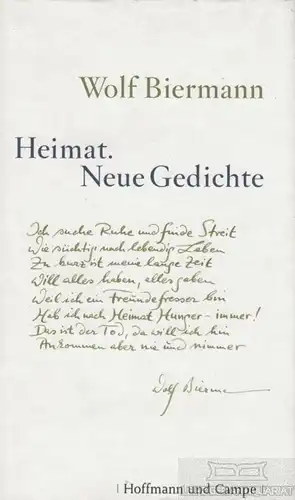 Buch: Heimat. Neue Gedichte, Biermann, Wolf. 2006, Hoffmann und Campe Verlag