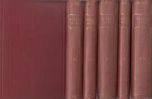 Buch: Hebbels Werke in zehn Teilen, Hebbel, Friedrich. 10 in 5 Bände, 1900