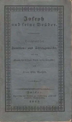Buch: Joseph und seine Brüder, Stichert, Franz Otto, 1843, gebraucht, gut